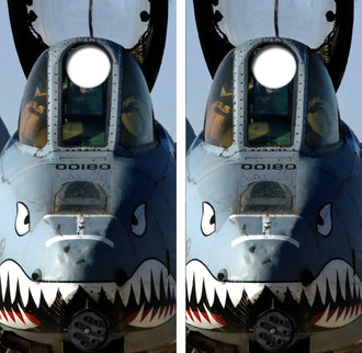 A-10 Warthog Cornhole Wrap Decal with Free Laminate Included Ripper Graphics