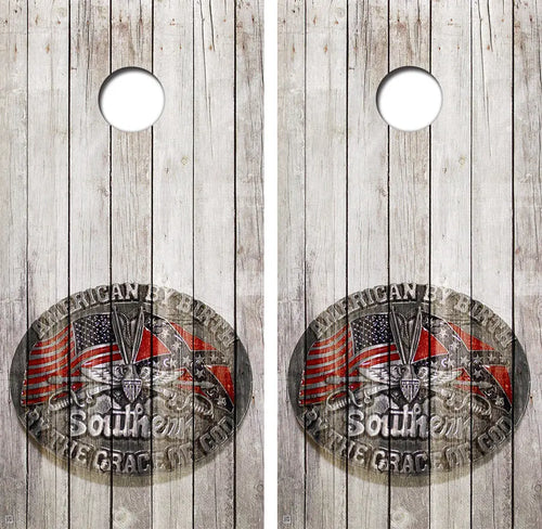 American By Birth Cornhole Skin Wraps FREE LAMINATE Ripper Graphics