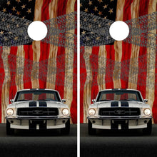 Load image into Gallery viewer, &quot;American Classic Car Cornhole Vinyl Wraps &amp; Cornhole Boards (2 Pack) FH2216 KT Cornhole &quot;
