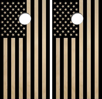 American Flag Baltic Birch Wood Design Cornhole Wood Board Skin Wraps FREE LAMINATE Ripper Graphics