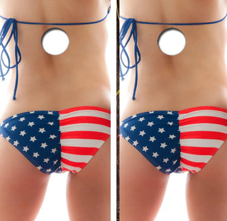 American Flag Bikini Cornhole Wrap Decal with Free Laminate Included Ripper Graphics