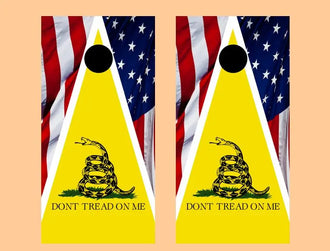 American Flag Don't Tread On Me Cornhole Wood Board Skin Wr Ripper Graphics