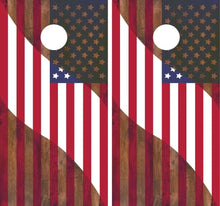 Load image into Gallery viewer, &quot;American Flag Patriotic Cornhole Vinyl Wraps &amp; Cornhole Boards (2 pack) S4002 KT Cornhole &quot;
