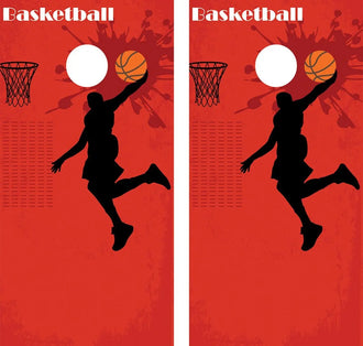 Basketball Cornhole Game Boards Decals Wraps Cornhole Board Wraps and Decals Cornhole Skins Stickers Laminated Cornhole Wraps KT Cornhole