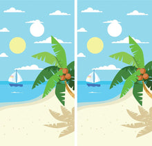Load image into Gallery viewer, &quot;Beach Cornhole Game Boards Decals Wraps Cornhole Board Wraps and Decals Cornhole Skins Stickers Laminated Cornhole Wraps KT Cornhole &quot;
