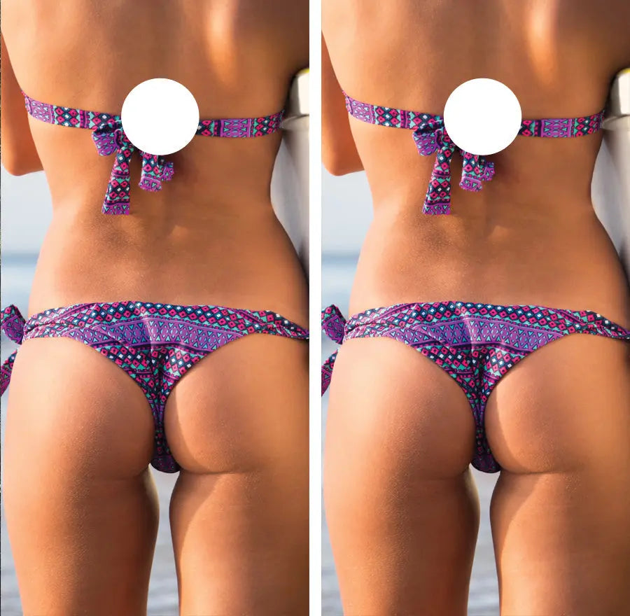 Beach Purple Bikini Girl Cornhole Wrap FREE LAMINATE Ripper Graphics