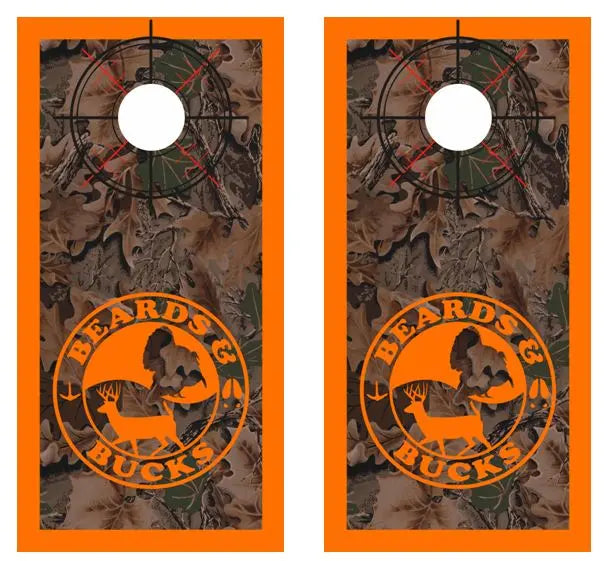 Beards And Bucks Real Tree Camo Cornhole Wood Board Skin Wr Ripper Graphics