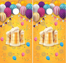 Load image into Gallery viewer, &quot;Beer Party Cornhole Game Boards Decals Wraps Cornhole Board Wraps and Decals Cornhole Skins Stickers Laminated Cornhole Wraps KT Cornhole &quot;
