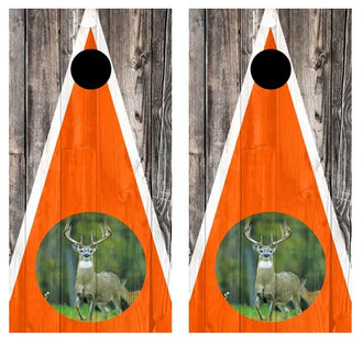 Big Buck Barnwood Cornhole Wood Board Skin Wrap Ripper Graphics