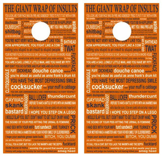Big Wrap Of Insults Cornhole Wood Board Skin Wrap Ripper Graphics
