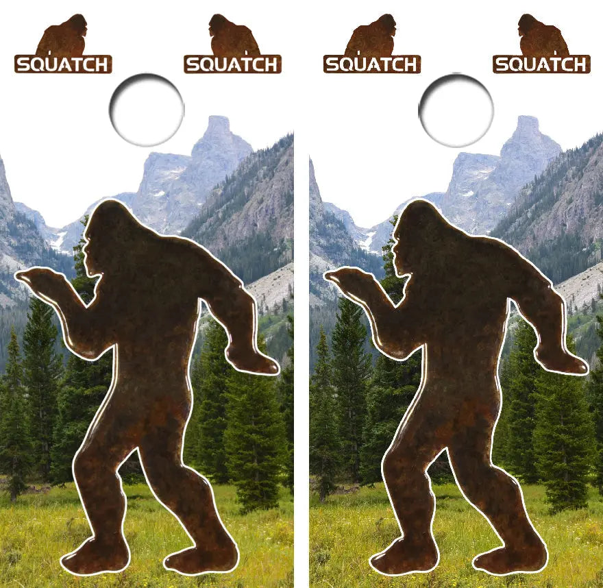 Bigfoot Strut'n Like An Egypian Cornhole Wrap Decal with Free Laminate Included Ripper Graphics