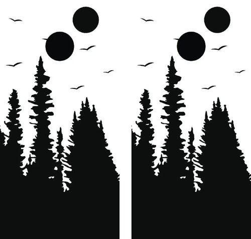 Black and White Cornhole Game Boards Decals Wraps Cornhole Board Wraps and Decals Cornhole Skins Stickers Laminated Cornhole Wraps KT Cornhole