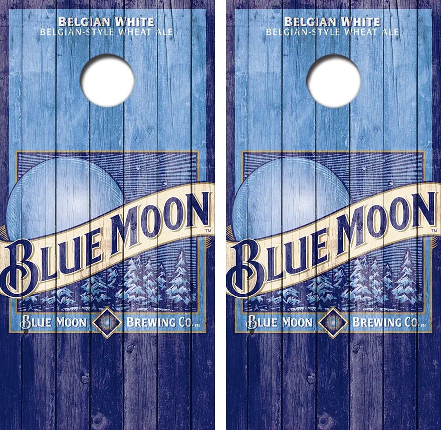 Blue Moon Cornhole Wrap Decal with Free Laminate Included Ripper Graphics