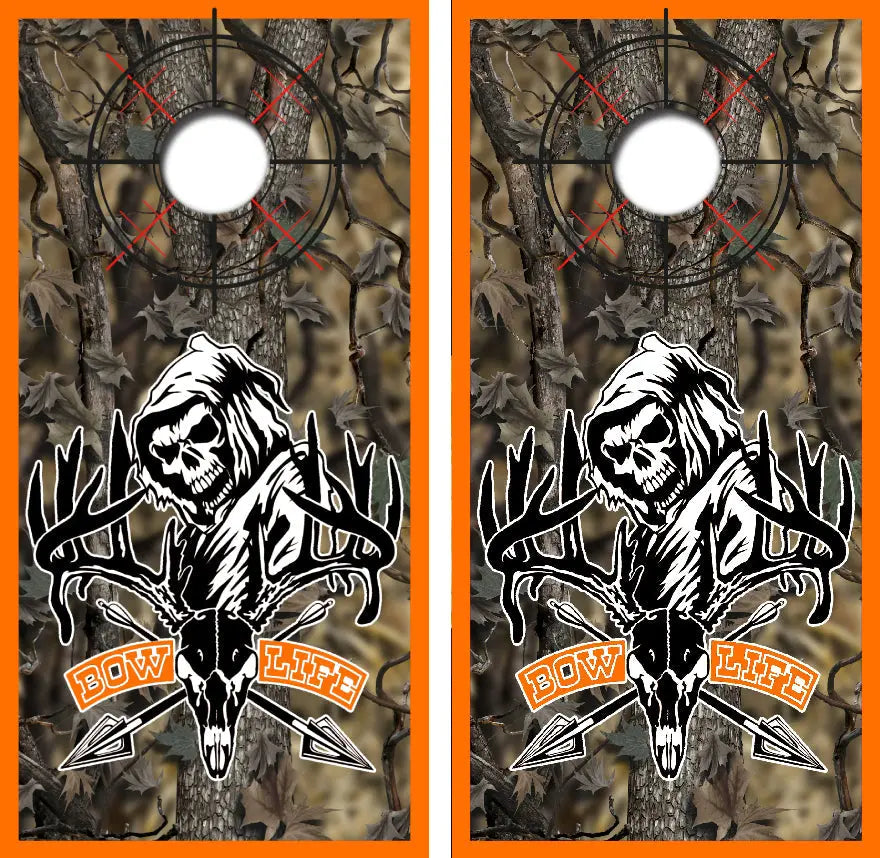 Bow Life Hunting Cornhole Wrap Decal with Free Laminate Included Ripper Graphics