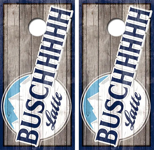 Busch Latte Beer Cornhole Wood Board Skin Wraps FREE LAMINATE Ripper Graphics