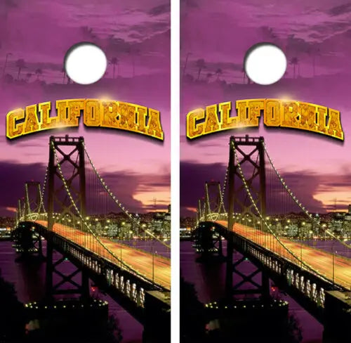 California Golden Gate Bridge Cornhole Wood Board Skin Wrap Ripper Graphics