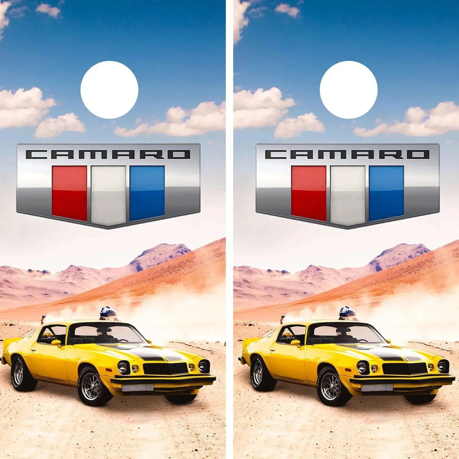 Camaro classic car Cornhole Vinyl Wraps & Cornhole Boards (2 Pack) FH2206 KT Cornhole
