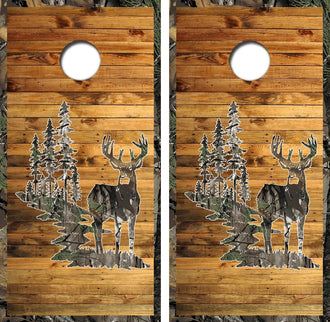Camouflage Buck Cornhole Wrap Decal with Free Laminate Included Ripper Graphics