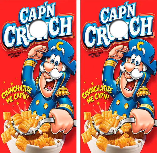 Cap'n Crunch Cornhole Wood Board Skin Wrap Ripper Graphics