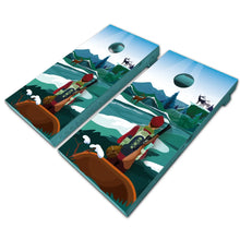 Load image into Gallery viewer, &quot;Cartoon Hunting Cornhole Game Boards Decals Wraps Cornhole Board Wraps and Decals Cornhole Skins Stickers Laminated Cornhole Wraps KT Cornhole &quot;
