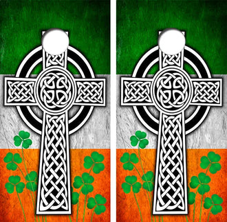 Celdic Irish Flag Cornhole Wood Board Skin Wrap Ripper Graphics