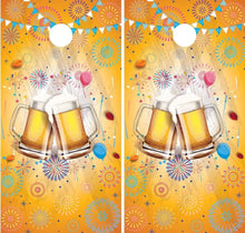 Load image into Gallery viewer, &quot;Cheers and Beers Cornhole Vinyl Wraps &amp; Cornhole Boards (2 Pack) Y1003 KT Cornhole &quot;
