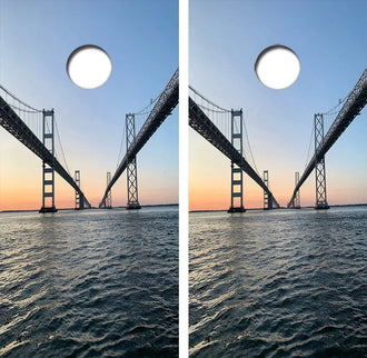 Chesapeake Bay Bridge Cornhole Wrap Decal with Free Laminate Included Ripper Graphics