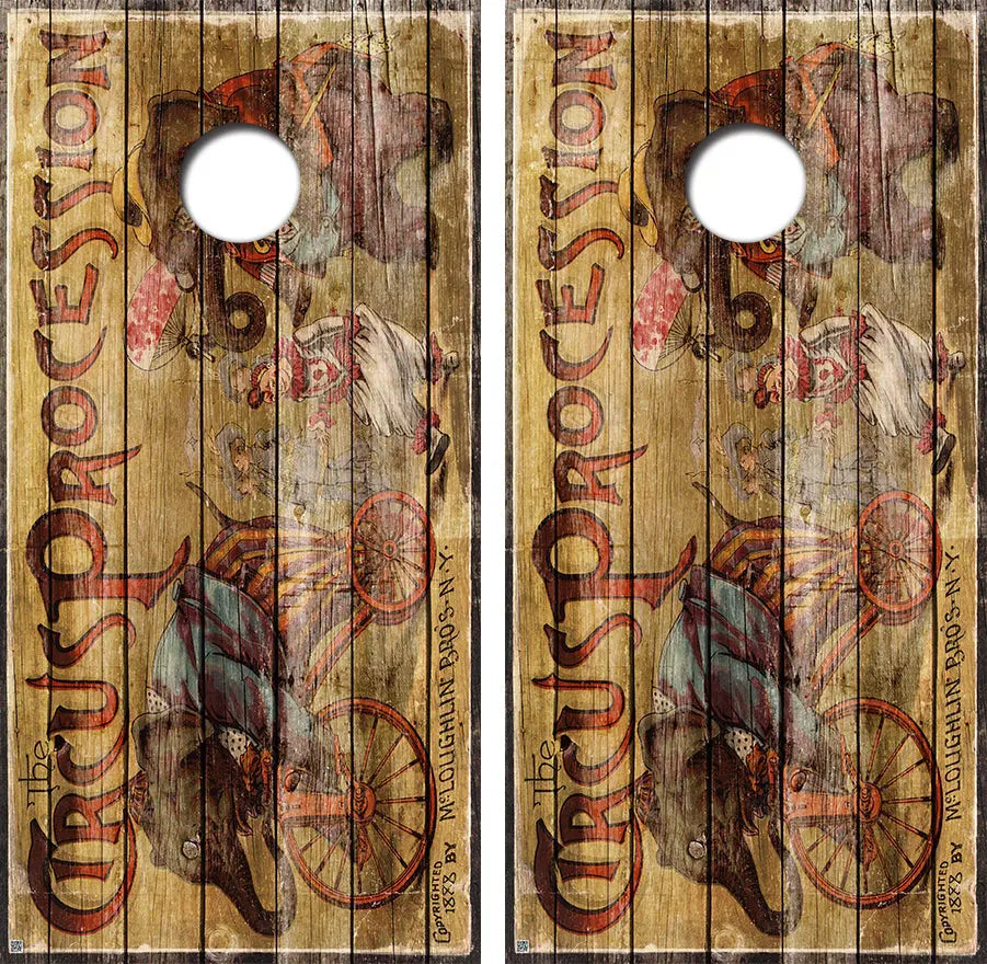 Circus Cornhole Board Skin Wraps FREE LAMINATE Ripper Graphics
