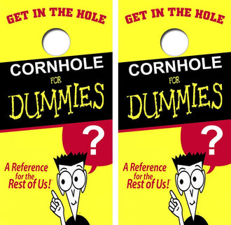 Cornhole for Dummies Cornhole Wood Board Skin Wraps FREE LAMINATE Ripper Graphics