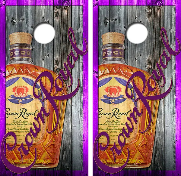 Crown Royal Canadian Whisky Cornhole Wood Board Skin Wrap Ripper Graphics