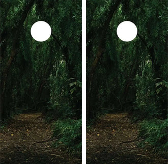 Dark Jungle Cornhole Vinyl Wraps & Cornhole Boards (2 Pack) R2015 KT Cornhole
