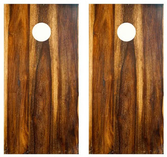 Dark Wood Grain Cornhole Wood Board Skin Wrap Ripper Graphics