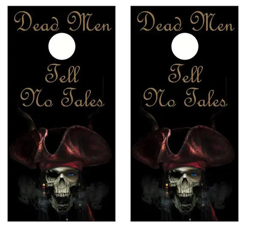 Dead Men Tell No Tales Cornhole Wood Board Skin Wrap Ripper Graphics