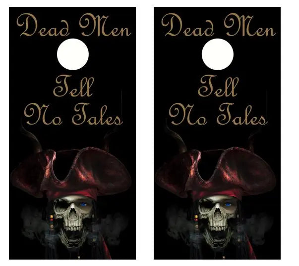 Dead Men Tell No Tales Cornhole Wood Board Skin Wrap Ripper Graphics