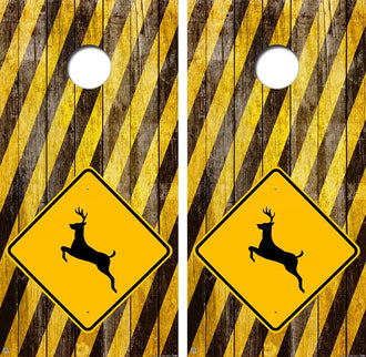 Deer Crossing Cornhole Board Skin Wraps FREE LAMINATE Ripper Graphics