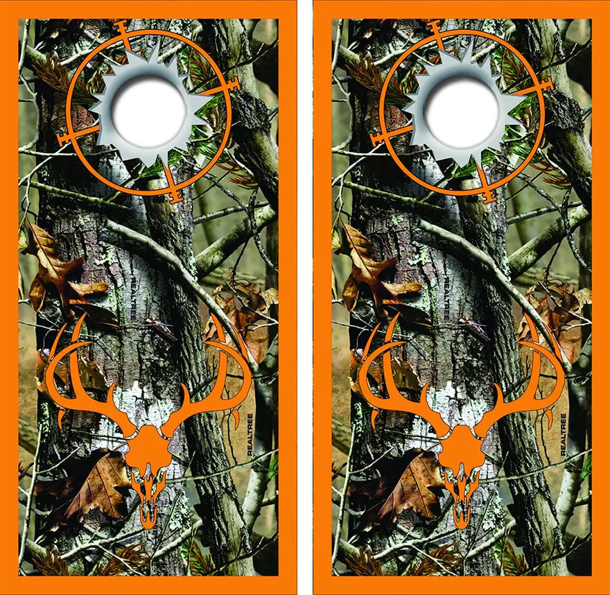 Deer Hunting Cornhole Wrap Decal with Free Laminate Included Ripper Graphics