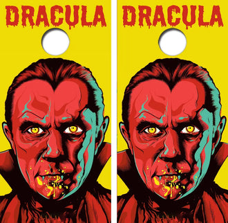 Dracula Monster Cornhole Wrap Decal with Free Laminate Included Ripper Graphics