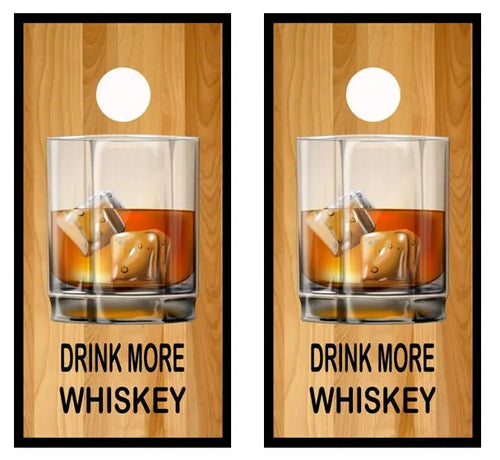 Drink More Whiskey Cornhole Wood Board Skin Wra Ripper Graphics