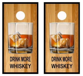 Drink More Whiskey Cornhole Wood Board Skin Wra Ripper Graphics
