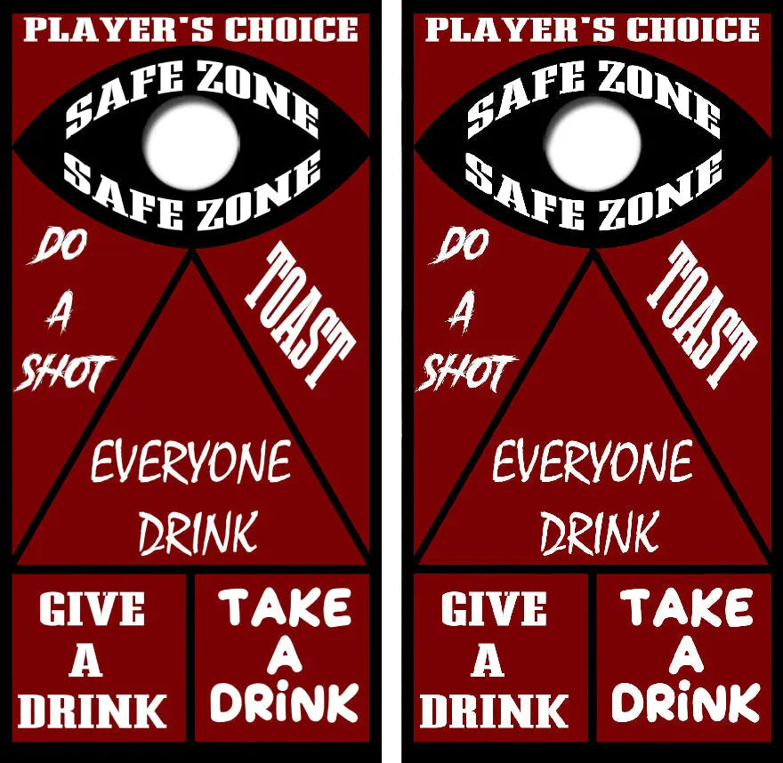 Drinking Game Themed Cornhole Wrap Decal with Free Laminate Included Ripper Graphics