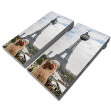 Load image into Gallery viewer, &quot;Eiffel Tower Cornhole Game Boards Decals Wraps Cornhole Board Wraps and Decals Cornhole Skins Stickers Laminated Cornhole Wraps KT Cornhole &quot;
