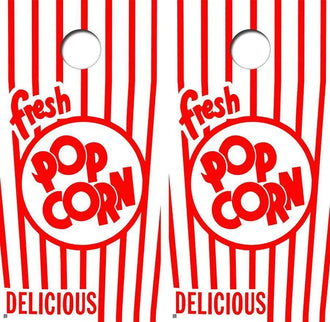 Fresh Popcorn Cornhole Wood Board Skin Wrap Ripper Graphics