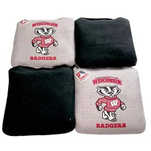 Load image into Gallery viewer, &quot;Red/White Wisconsin Badger Cornhole Bags Two-Sided Pro-Level Regulation - Officially Licensed KT Cornhole Wraps and Boards &quot;
