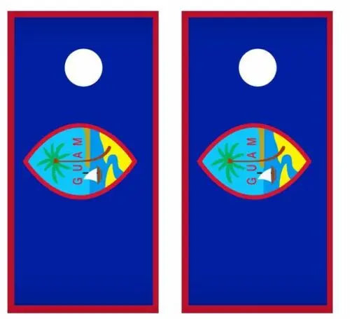 Guam Flag Cornhole Wood Board Skin Wrap Ripper Graphics