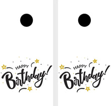 Load image into Gallery viewer, &quot;Happy Birthday Cornhole Game Boards Decals Wraps Cornhole Board Wraps and Decals Cornhole Skins Stickers Laminated Cornhole Wraps KT Cornhole &quot;
