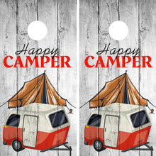 Load image into Gallery viewer, Happy Camper Cornhole Vinyl Wraps &amp; Cornhole Boards (2 Pack) FH2227B KT Cornhole
