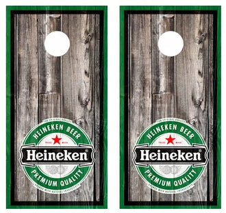 Heineken Beer Barnwood Cornhole Wood Board Skin Wr Ripper Graphics