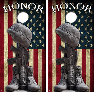 Honor The Troops Cornhole Board Skin Wraps FREE LAMINATE Ripper Graphics