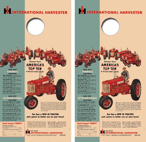 International Harvester Top 10 Cornhole Wrap Decal with Free Laminate Included Ripper Graphics