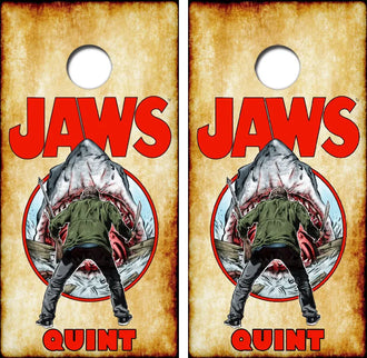 JAWS Quint Cornhole Wrap Decal with Free Laminate Included Ripper Graphics